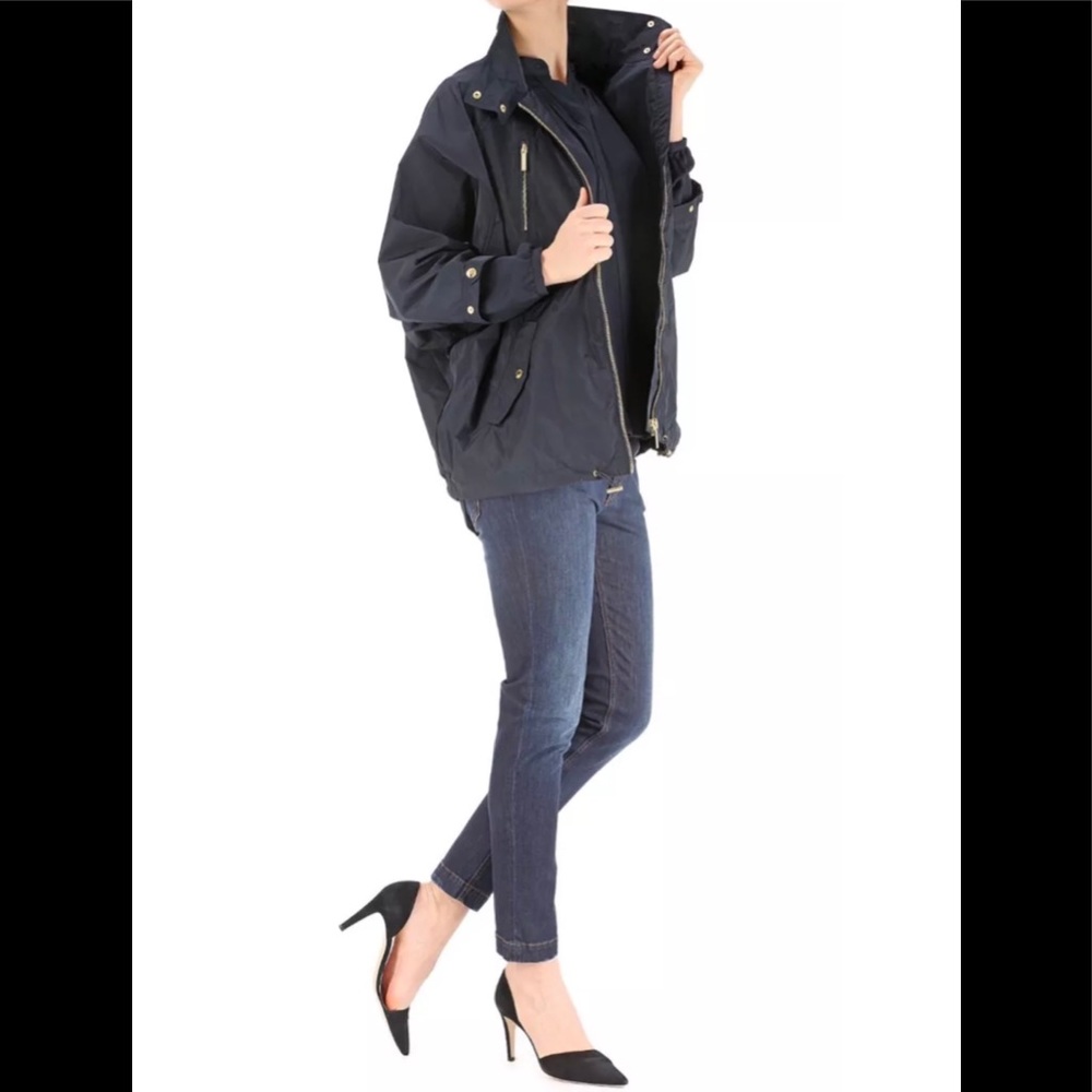 NWT Michael Kors Drawstring Raincoat Wind-stop Sz M